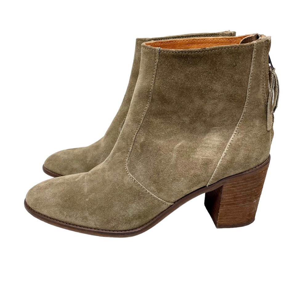 Madewell EUC Ames Suede Ankle Boots SZ 11 Brown Olive Green - Picture 4 of 11